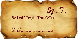 Szirányi Tamás névjegykártya