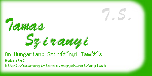 tamas sziranyi business card